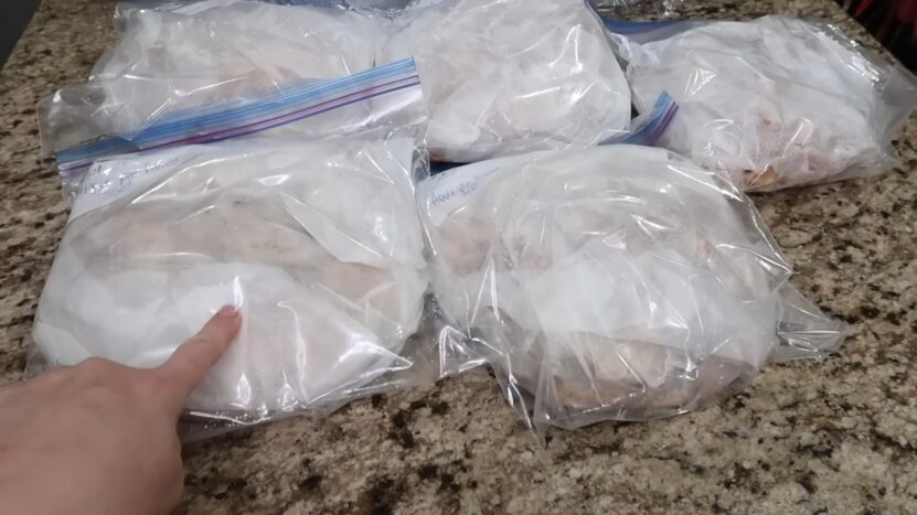 freezer bags with hot dogs 