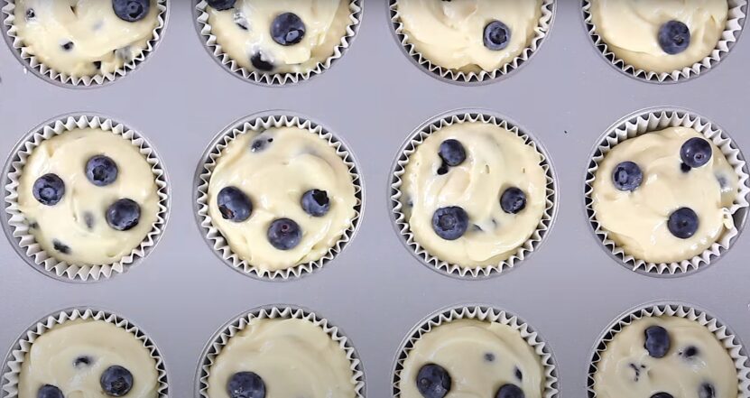 Baking blueberry muffins