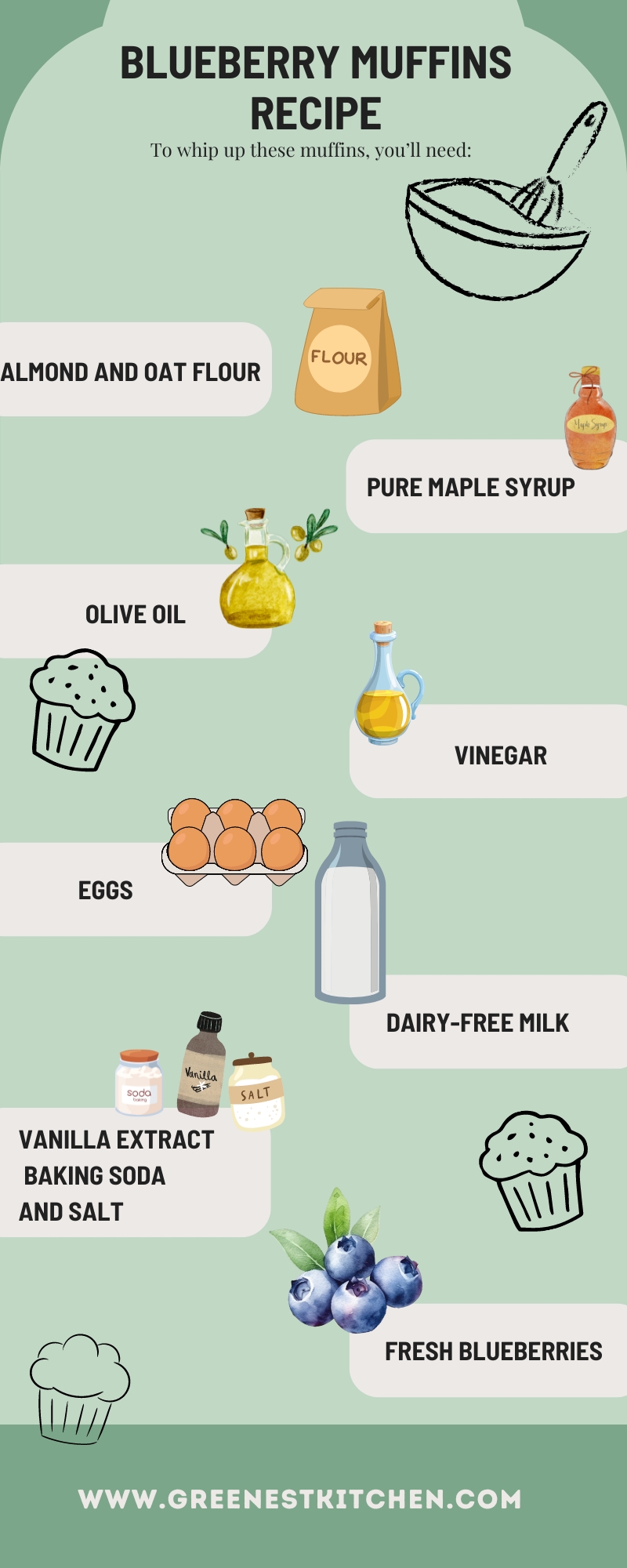 Blueberry Muffins Recipe infographic infographic