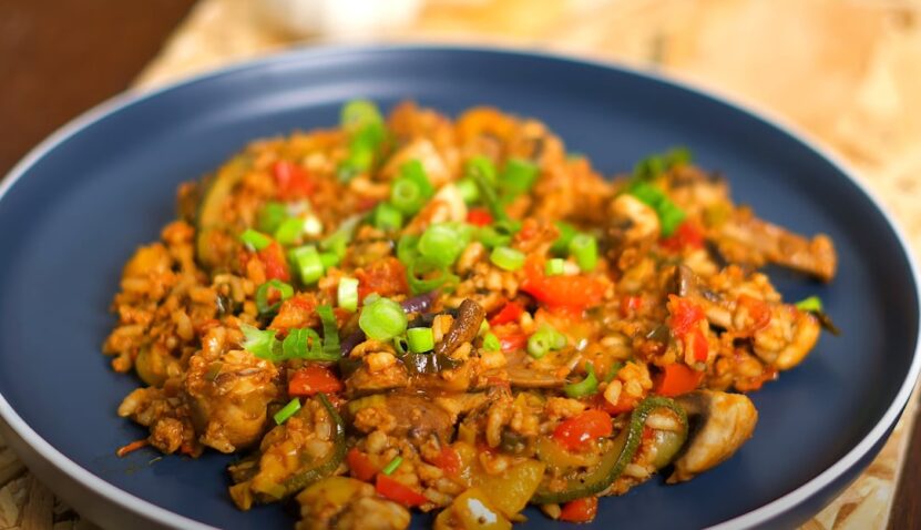 Spicy vegetable jambalaya
